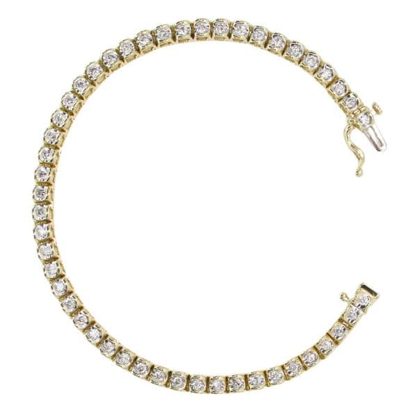 1.5ctw Diamond Tennis Bracelet 14K Two Tone Gold